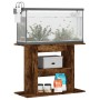 Aquariumhalterung aus Holzwerkstoff, geräucherte Eiche, 80 x 35 x 60 cm von vidaXL, Aquarium unterstützt - Ref: Foro24-833580...