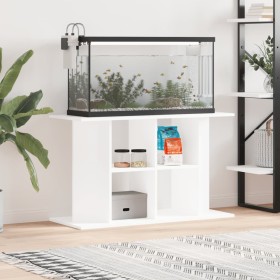 Weiße Aquariumhalterung aus Holzwerkstoff, 100 x 40 x 60 cm von vidaXL, Aquarium unterstützt - Ref: Foro24-833583, Preis: 81,...