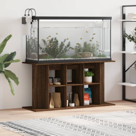 Aquarienhalter Holzwerkstoff Eiche braun 120x40x60 cm von vidaXL, Aquarium unterstützt - Ref: Foro24-833598, Preis: 85,96 €, ...