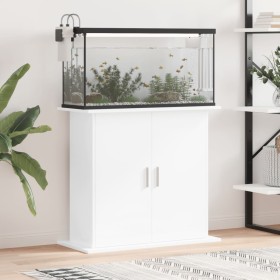 Holzwerkstoff Aquarienhalter weiß glänzend 81x36x73 cm von vidaXL, Aquarium unterstützt - Ref: Foro24-833601, Preis: 116,40 €...