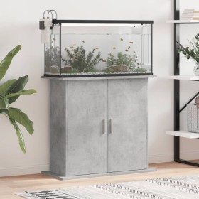 Soporte de acuario madera ingeniería gris hormigón 81x36x73 cm de vidaXL, Soportes para acuarios - Ref: Foro24-833603, Precio...