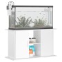 Glänzend weiße Aquariumhalterung aus Holzwerkstoff, 101 x 41 x 58 cm von vidaXL, Aquarium unterstützt - Ref: Foro24-833609, P...