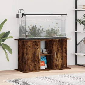 Aquariumhalterung aus Holzwerkstoff, geräucherte Eiche, 101 x 41 x 58 cm von vidaXL, Aquarium unterstützt - Ref: Foro24-83361...