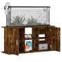 Aquarienhalter aus geräucherter Eiche aus Ingenieurholz 121x41x58 cm von vidaXL, Aquarium unterstützt - Ref: Foro24-833620, P...