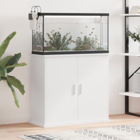 Weiße Aquariumhalterung aus Holzwerkstoff, 81 x 36 x 73 cm von vidaXL, Aquarium unterstützt - Ref: Foro24-833623, Preis: 98,9...