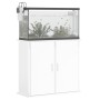 Glänzend weiße Aquariumhalterung aus Holzwerkstoff, 81 x 36 x 73 cm von vidaXL, Aquarium unterstützt - Ref: Foro24-833625, Pr...