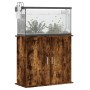 Aquariumhalterung aus Holzwerkstoff, geräucherte Eiche, 81 x 36 x 73 cm von vidaXL, Aquarium unterstützt - Ref: Foro24-833628...