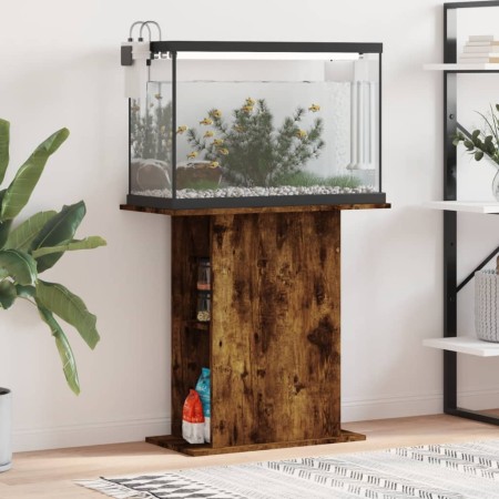 Engineered wood aquarium support smoked oak 36x75x72.5cm by vidaXL, Aquarium supports - Ref: Foro24-833652, Price: 65,15 €, D...