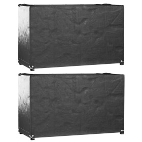 Fundas muebles de jardín 2 uds 8 ojales rectangular 125x55x75cm de vidaXL, Fundas para muebles de jardín - Ref: Foro24-315534...