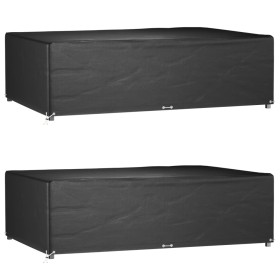 Fundas muebles jardín 2 uds 12 ojales rectangular 227x152x65 cm de vidaXL, Fundas para muebles de jardín - Ref: Foro24-315535...