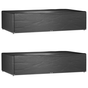 Fundas muebles jardín 2 uds 12 ojales rectangular 315x180x75 cm de vidaXL, Fundas para muebles de jardín - Ref: Foro24-315536...