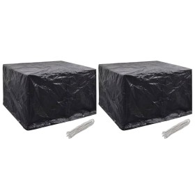 Funda de muebles de jardín 2 uds 8 ojales 135x135x90 cm de vidaXL, Fundas para muebles de jardín - Ref: Foro24-279127, Precio...