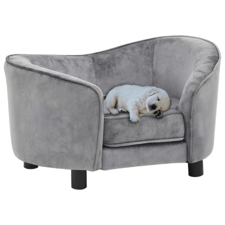 Graues Hundesofa aus Plüsch, 69 x 49 x 40 cm von vidaXL, Betten für Hunde - Ref: Foro24-170941, Preis: 84,31 €, Rabatt: %