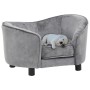 Graues Hundesofa aus Plüsch, 69 x 49 x 40 cm von vidaXL, Betten für Hunde - Ref: Foro24-170941, Preis: 84,31 €, Rabatt: %