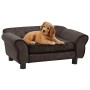 Sofá para perro felpa marrón 72x45x30 cm de vidaXL, Camas para perros - Ref: Foro24-170952, Precio: 79,86 €, Descuento: %