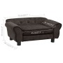 Braunes Plüsch-Hundesofa 72x45x30 cm von vidaXL, Betten für Hunde - Ref: Foro24-170952, Preis: 74,17 €, Rabatt: %