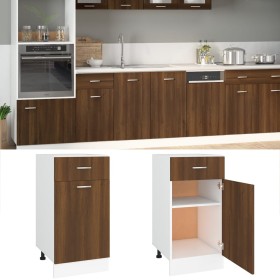 Armario bajo cocina madera ingeniería marrón 40x46x81,5 cm de vidaXL, Armarios de cocina - Ref: Foro24-815572, Precio: 54,99 ...