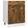 Smoked oak engineered wood kitchen base cabinet by vidaXL, Kitchen cabinets - Ref: Foro24-815576, Price: 63,42 €, Discount: %