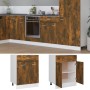 Smoked oak engineered wood kitchen base cabinet by vidaXL, Kitchen cabinets - Ref: Foro24-815576, Price: 63,42 €, Discount: %