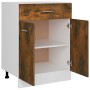 Smoked oak engineered wood kitchen base cabinet by vidaXL, Kitchen cabinets - Ref: Foro24-815576, Price: 63,42 €, Discount: %