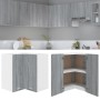 Corner hanging wardrobe in gray Sonoma engineered wood by vidaXL, Kitchen cabinets - Ref: Foro24-815598, Price: 62,91 €, Disc...