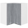 Corner hanging wardrobe in gray Sonoma engineered wood by vidaXL, Kitchen cabinets - Ref: Foro24-815598, Price: 62,91 €, Disc...