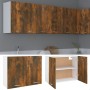 Engineered wood hanging cabinet smoked oak 80x31x60 cm by vidaXL, Kitchen cabinets - Ref: Foro24-815588, Price: 52,91 €, Disc...