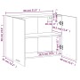 Armario colgante madera de ingeniería roble ahumado 80x31x60 cm de vidaXL, Armarios de cocina - Ref: Foro24-815588, Precio: 5...