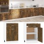 Smoked oak engineered wood kitchen base cabinet by vidaXL, Kitchen cabinets - Ref: Foro24-815573, Price: 56,24 €, Discount: %