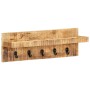 Wall coat rack solid untreated mango wood 60x15x20 cm by vidaXL, Hat and coat racks - Ref: Foro24-286469, Price: 50,92 €, Dis...