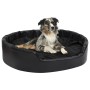 Plush and black synthetic leather dog bed 99x89x21 cm by vidaXL, Beds for dogs - Ref: Foro24-171264, Price: 78,93 €, Discount: %