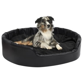 Plush and black synthetic leather dog bed 99x89x21 cm by vidaXL, Beds for dogs - Ref: Foro24-171264, Price: 73,99 €, Discount: %