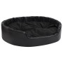 Plush and black synthetic leather dog bed 99x89x21 cm by vidaXL, Beds for dogs - Ref: Foro24-171264, Price: 78,93 €, Discount: %