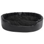 Plush and black synthetic leather dog bed 99x89x21 cm by vidaXL, Beds for dogs - Ref: Foro24-171264, Price: 78,93 €, Discount: %