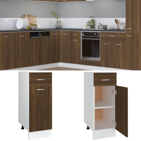 Low kitchen cabinet brown engineered wood 30x46x81.5 cm by vidaXL, Kitchen cabinets - Ref: Foro24-815569, Price: 57,97 €, Dis...