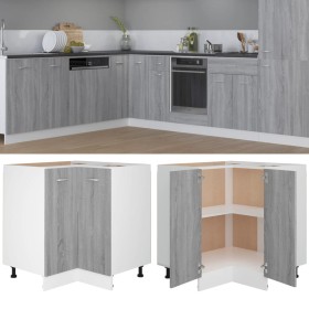 Armario cocina madera ingeniería gris sonoma 75,5x75,5x80,5cm de vidaXL, Armarios de cocina - Ref: Foro24-815583, Precio: 95,...