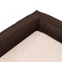 Colchón de cama de perro ergonómico aspecto lino marrón 75x53cm de vidaXL, Camas para perros - Ref: Foro24-171338, Precio: 53...