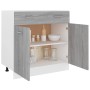 Sonoma gray plywood kitchen lower cabinet 80x46x81.5 cm by vidaXL, Kitchen cabinets - Ref: Foro24-815580, Price: 89,82 €, Dis...