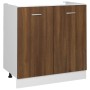 Under-sink cabinet in brown engineered wood, 80x46x81.5 cm by vidaXL, Kitchen cabinets - Ref: Foro24-815566, Price: 67,41 €, ...