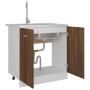 Under-sink cabinet in brown engineered wood, 80x46x81.5 cm by vidaXL, Kitchen cabinets - Ref: Foro24-815566, Price: 67,41 €, ...