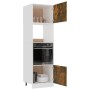 Smoked oak plywood microwave cabinet 60x57x207 cm by vidaXL, Kitchen cabinets - Ref: Foro24-815603, Price: 163,65 €, Discount: %