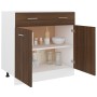 Armario inferior madera contrachapada marrón roble 80x46x81,5cm de vidaXL, Armarios de cocina - Ref: Foro24-815581, Precio: 9...