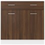 Armario inferior madera contrachapada marrón roble 80x46x81,5cm de vidaXL, Armarios de cocina - Ref: Foro24-815581, Precio: 9...