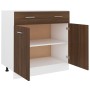 Oak brown plywood lower cabinet 80x46x81.5cm by vidaXL, Kitchen cabinets - Ref: Foro24-815581, Price: 98,95 €, Discount: %