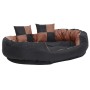 Cojín para perro reversible y lavable negro marrón 110x80x23cm de vidaXL, Camas para perros - Ref: Foro24-171221, Precio: 65,...