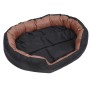 Cojín para perro reversible y lavable negro marrón 110x80x23cm de vidaXL, Camas para perros - Ref: Foro24-171221, Precio: 65,...