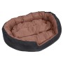 Cojín para perro reversible y lavable negro marrón 110x80x23cm de vidaXL, Camas para perros - Ref: Foro24-171221, Precio: 65,...