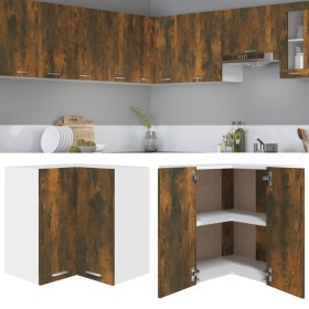 Engineered wood corner hanging cabinet smoked oak by vidaXL, Kitchen cabinets - Ref: Foro24-815597, Price: 59,35 €, Discount: %