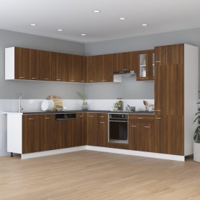 Low oak brown engineered wood kitchen cabinet by vidaXL, Kitchen cabinets - Ref: Foro24-815578, Price: 80,86 €, Discount: %