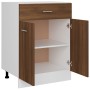 Armario bajo de cocina madera ingeniería marrón roble de vidaXL, Armarios de cocina - Ref: Foro24-815578, Precio: 80,86 €, De...